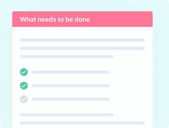 What Needs To Be Done - Step 2